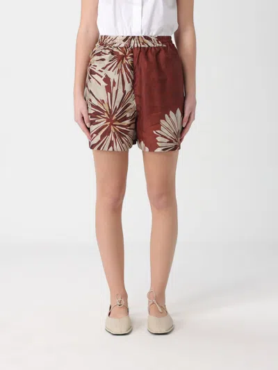 BRUNELLO CUCINELLI BRUNELLO CUCINELLI SHORTS WOMAN COLOR BURGUNDY,H84279050