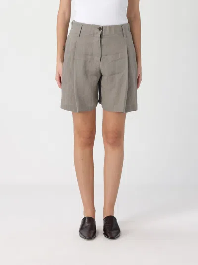 Brunello Cucinelli Shorts  Woman Color Kaki In Gray