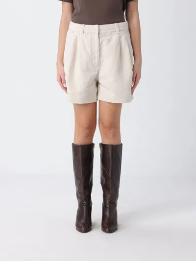 Brunello Cucinelli Shorts Woman  In Nude
