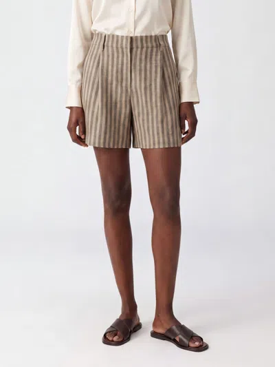 Brunello Cucinelli Shorts Woman Color Green In Brown