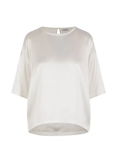 Brunello Cucinelli Short-sleeve Top In Neutral