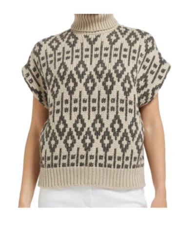 Brunello Cucinelli Short-sleeved Knitwear In Brown