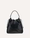 Brunello Cucinelli Leather Shoulder Bag Chain Detail In Black