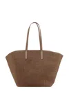 Brunello Cucinelli Braided Rafia Shoulder Bag In Brown