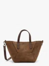 Brunello Cucinelli Mini Bc Duo Leather Cross Body Bag In Brown