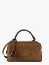 Brunello Cucinelli Foulard Small Suede Tote Bag In Brown