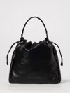Brunello Cucinelli Women Bucket Mellow Leather Bucket Bag With Monili Detail In Black