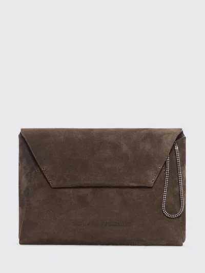 BRUNELLO CUCINELLI CROSSBODY BAG BRUNELLO CUCINELLI WOMAN COLOR BLUE,H19051009