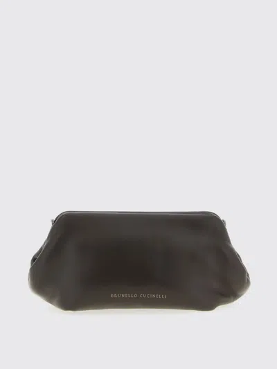 BRUNELLO CUCINELLI CLUTCH BRUNELLO CUCINELLI WOMAN COLOR BROWN,H38662032