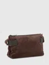 Brunello Cucinelli Compact Suede Shoulder Bag In Burgundy