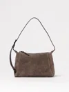 Brunello Cucinelli Suede Bc Duo Bag With Shiny Details In Dark