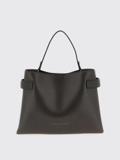 BRUNELLO CUCINELLI HANDBAG BRUNELLO CUCINELLI WOMAN COLOR EBONY,H18920135