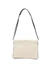 Brunello Cucinelli Shoulder Bag Rectangular Shape Woven Texture Strap In Sand