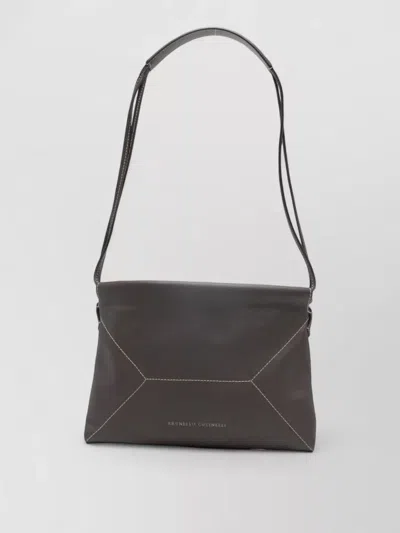 Brunello Cucinelli Shoulder Bag Soft Structure Adjustable Strap In Brown