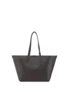 Brunello Cucinelli Geometric Design Leather Tote Bag With Structured Silhouette In Testa Moro