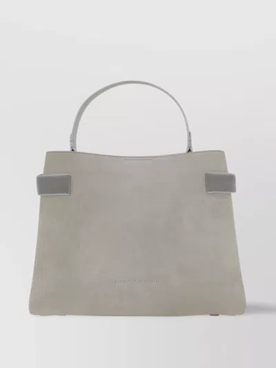 Brunello Cucinelli Shoulder Bag With Geometric Design And Calfskin Material In Gold