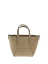 Brunello Cucinelli Women Suede Shoulder Bag In Neutral