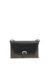 Brunello Cucinelli Suede And Leather Sartorial Cross-body Bag In Black