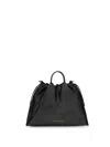 Brunello Cucinelli Large Soft Leather Mellow Shopper Bag In Black
