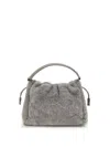 Brunello Cucinelli Small Shearling Mellow Shoulder Bag In Gray