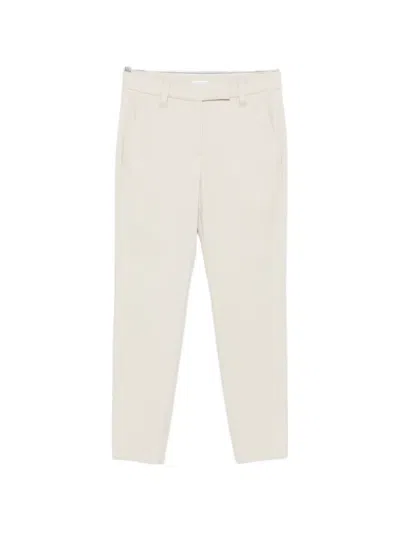 Brunello Cucinelli Side-pocket Tapered Trousers In Neutral