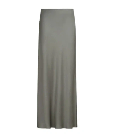 Brunello Cucinelli Side-slit Midi Skirt In Green