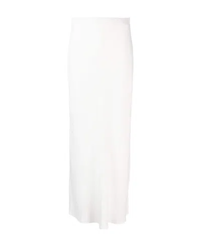Brunello Cucinelli Side-slit Skirt In White