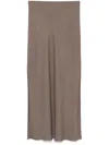 Brunello Cucinelli Side-slits Maxi Skirt In Brown