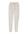Brunello Cucinelli Women's Smooth Cotton Fleece Cargo Pants With Monile In Nude