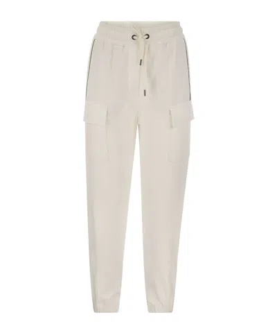 BRUNELLO CUCINELLI BRUNELLO CUCINELLI SIDE STRIPE DRAWSTRING CARGO PANTS
