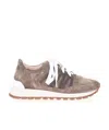 Brunello Cucinelli Side Stripe Low Top Sneakers In Brown