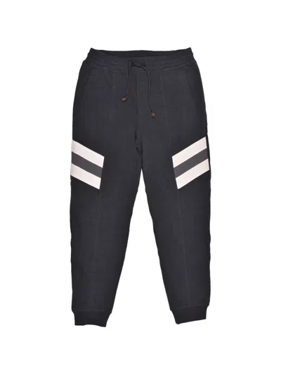 Brunello Cucinelli Side-stripe Track Pants In Black