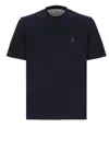 Brunello Cucinelli Signature Logo Cotton T-shirt In Black