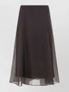 Brunello Cucinelli Women Brown Crispy Silk Circle Skirt In Black