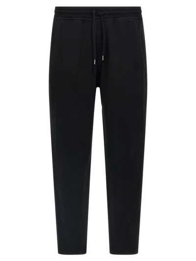 Brunello Cucinelli Silk And Cashmere Blend Joggers In Black