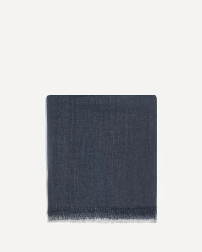 Brunello Cucinelli Silk And Cashmere Scarf In Blue