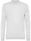 Brunello Cucinelli Grey Cashmere And Silk Sweater In Light Grey
