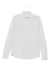Brunello Cucinelli Men Silk And Cotton Blend Shirt In White