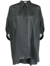 Brunello Cucinelli Silk And Cotton Blend Shirt In Black