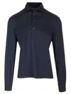 Brunello Cucinelli Long-sleeved Cotton Polo Shirt