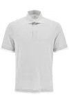 BRUNELLO CUCINELLI BRUNELLO CUCINELLI SILK AND COTTON POLO SHIRT WITH DOUBLE EDGES