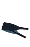 Brunello Cucinelli Silk And Cotton Satin Cummerbund In Blue