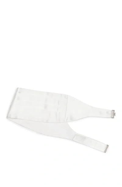 Brunello Cucinelli Men's Cotton And Silk Satin Cummerbund In Off-white