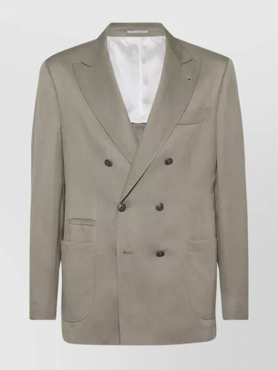 BRUNELLO CUCINELLI SILK AND LINEN JACKET