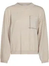 Shop Brunello Cucinelli Silk And Wool Blended Sweater