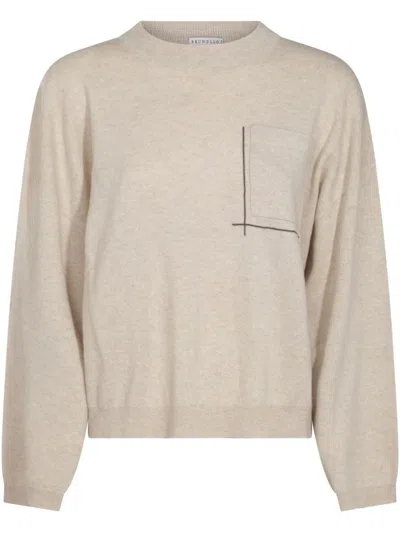 Brunello Cucinelli Silk And Wool Blended Sweater