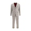 Brunello Cucinelli Peaked-lapel Check Suit In Brown