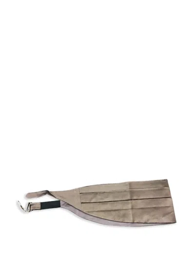Brunello Cucinelli Silk Belt In Brown