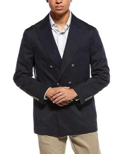 Brunello Cucinelli Silk Blazer In Black