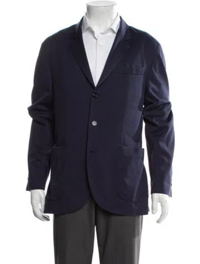 Pre-owned Brunello Cucinelli Silk Blazer In Blue